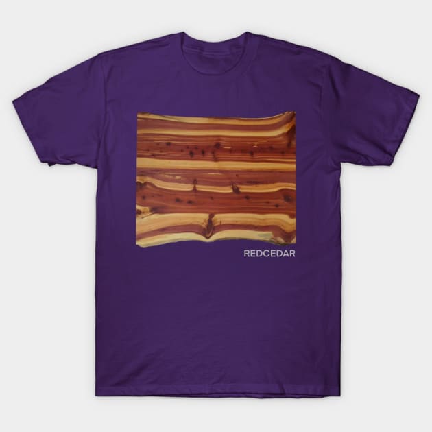 REDCEDAR wood Tee T-Shirt by HappyAxedents